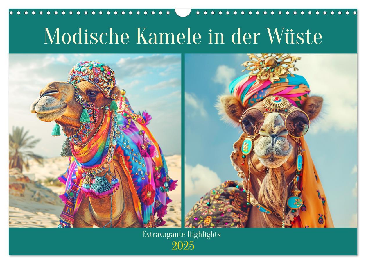 Cover: 9783435246403 | Modische Kamele in der Wüste. Extravagante Highlights (Wandkalender...