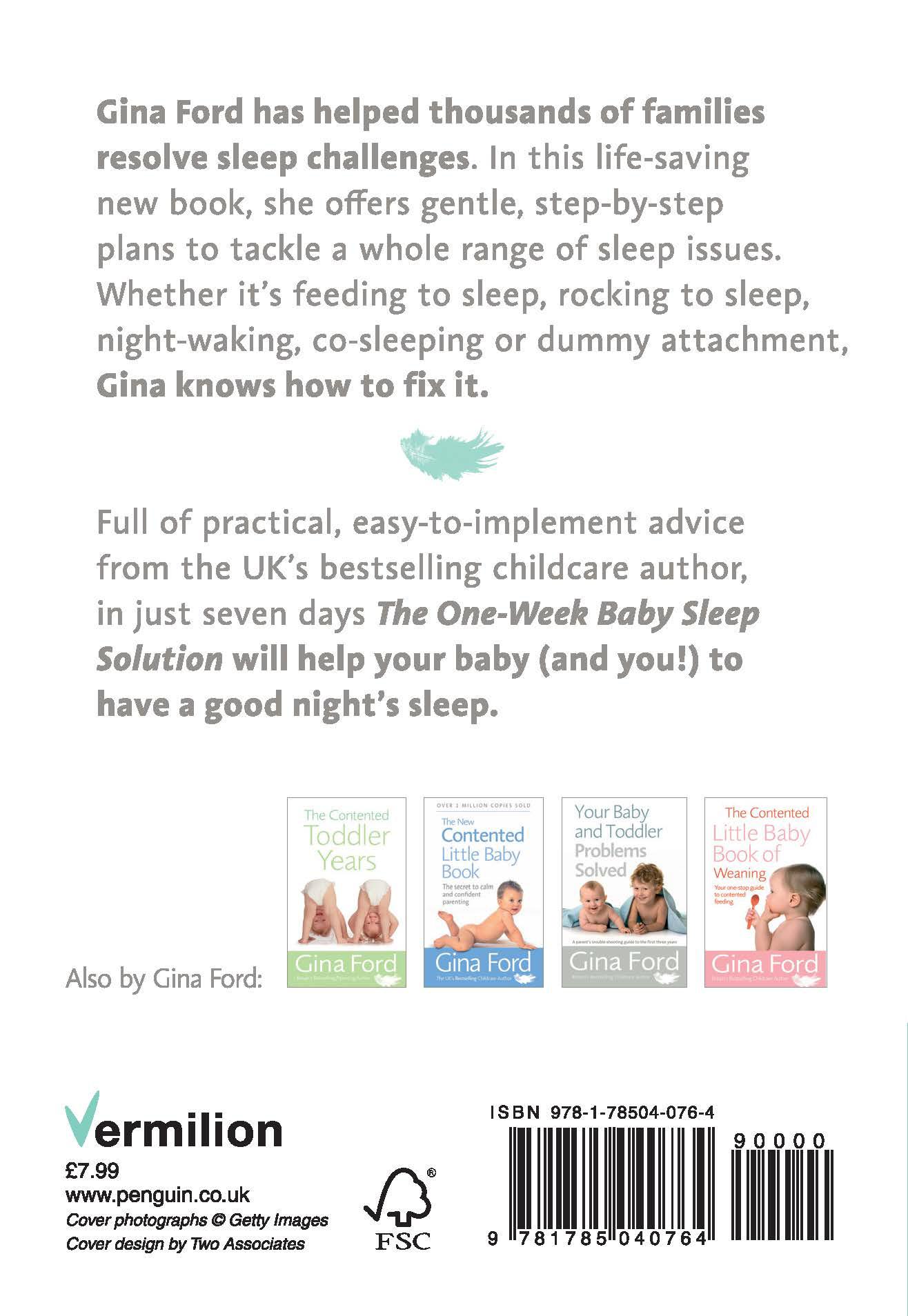 Rückseite: 9781785040764 | The One-Week Baby Sleep Solution | Contented Little Baby Gina Ford