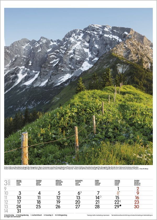 Bild: 9783731876090 | Alpen 2025 | Wandkalender mit Fotos von den Alpen. Format 30 x 42 cm.