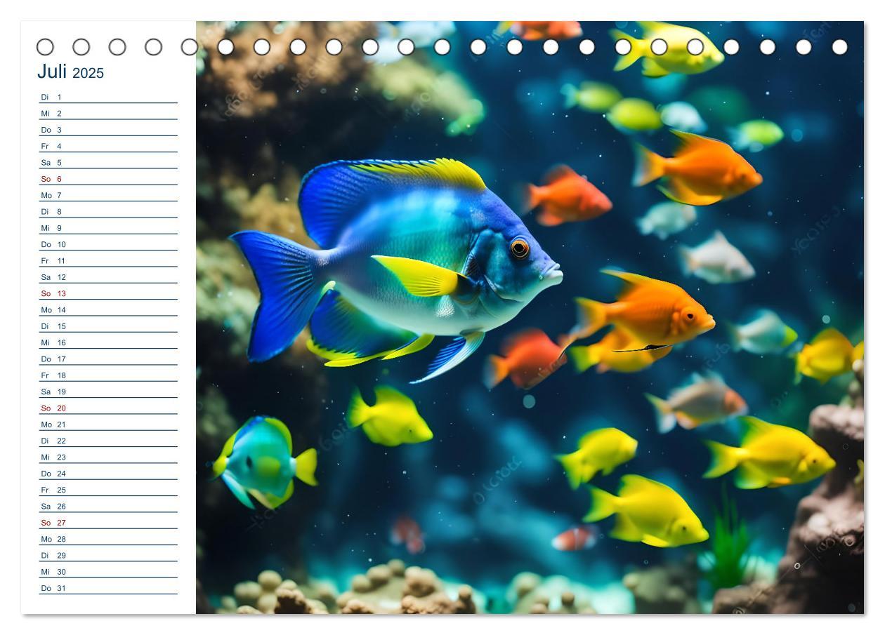 Bild: 9783457144886 | Aquarienzauber - Bunte KI Unterwasserwelten (Tischkalender 2025 DIN...