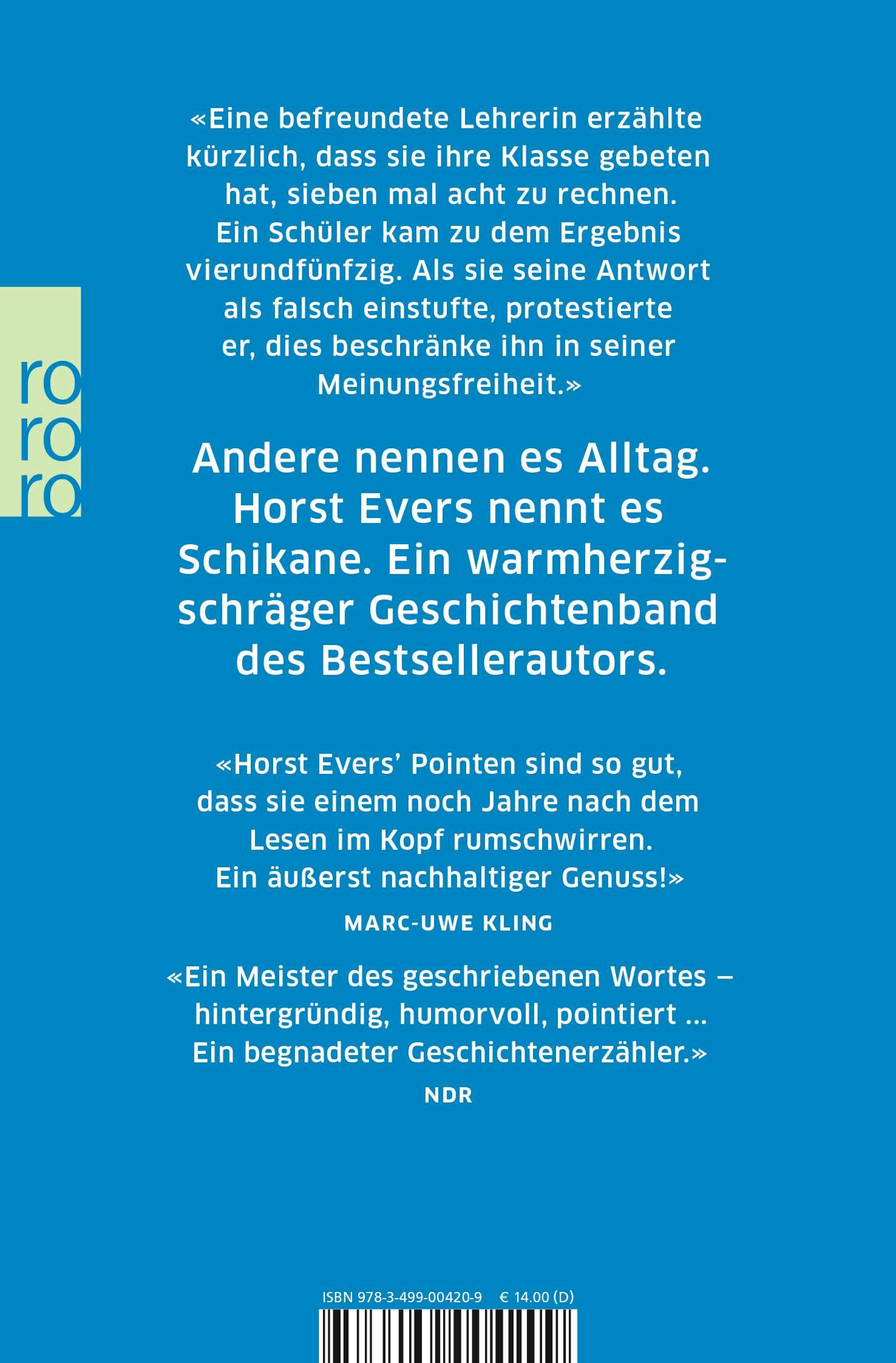 Rückseite: 9783499004209 | Wer alles weiß, hat keine Ahnung | Horst Evers | Taschenbuch | 240 S.