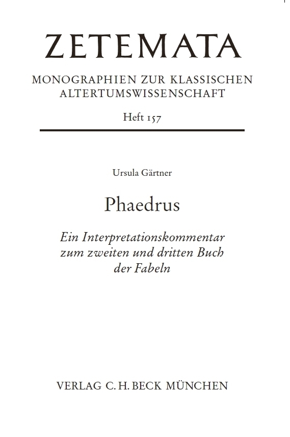 Cover: 9783406766695 | Phaedrus | Ursula Gärtner | Taschenbuch | 2021 | EAN 9783406766695