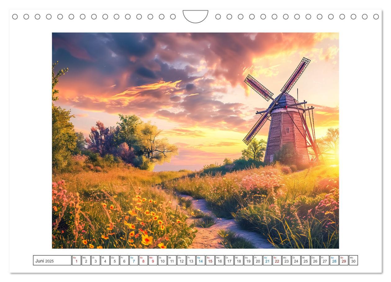 Bild: 9783383801563 | Im Reich der Windmühlen (Wandkalender 2025 DIN A4 quer), CALVENDO...