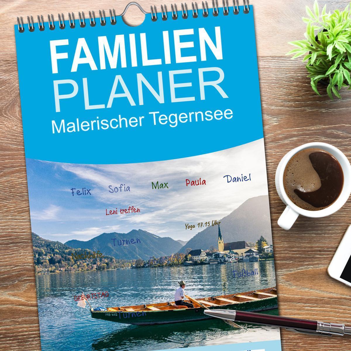 Bild: 9783457090961 | Familienplaner 2025 - Malerischer Tegernsee mit 5 Spalten...