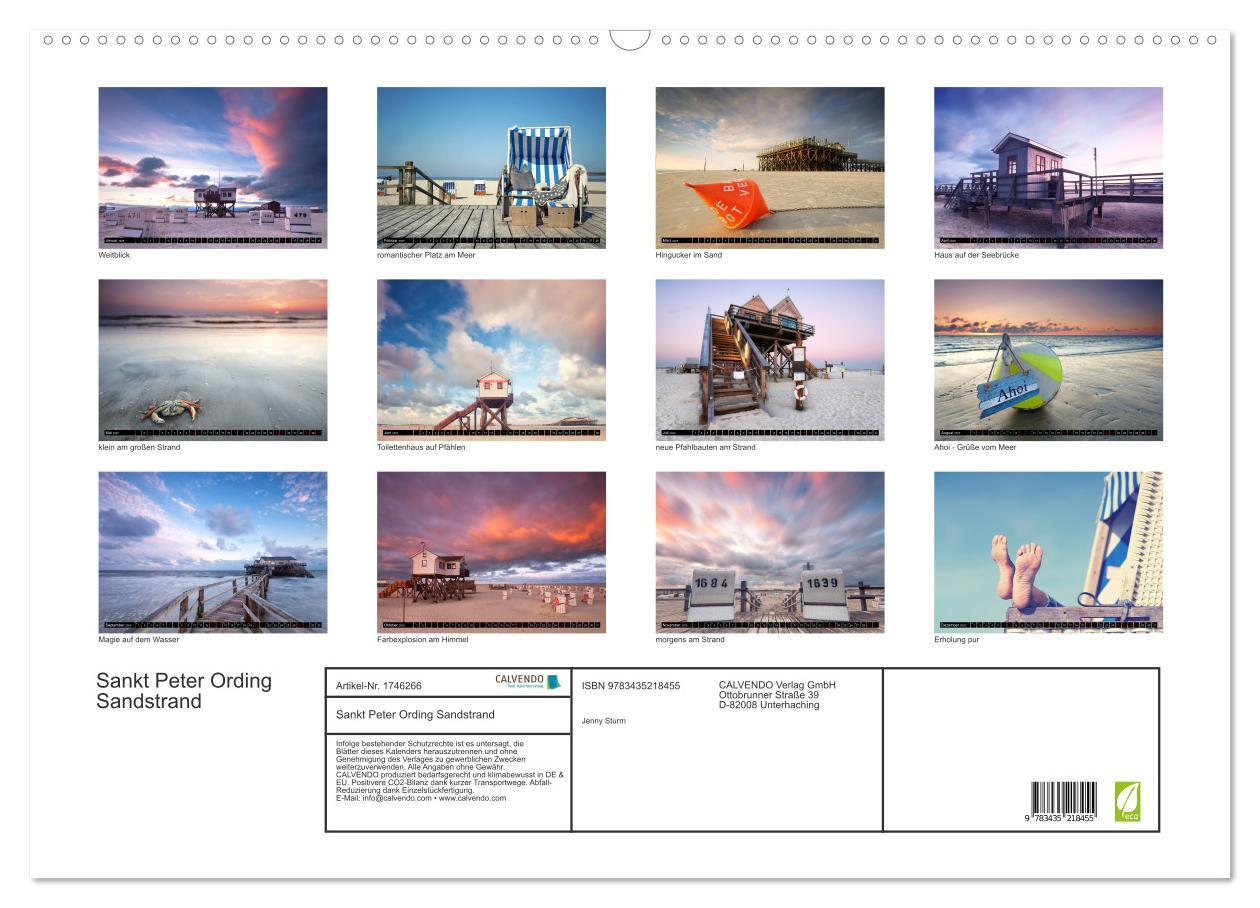 Bild: 9783435218455 | Sankt Peter Ording Sandstrand (Wandkalender 2025 DIN A2 quer),...