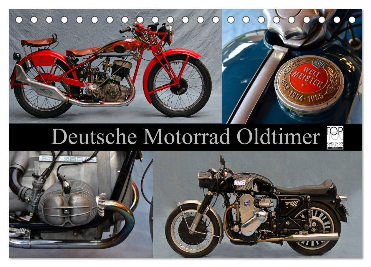 Cover: 9783435684786 | Deutsche Motorrad Oldtimer (Tischkalender 2025 DIN A5 quer),...