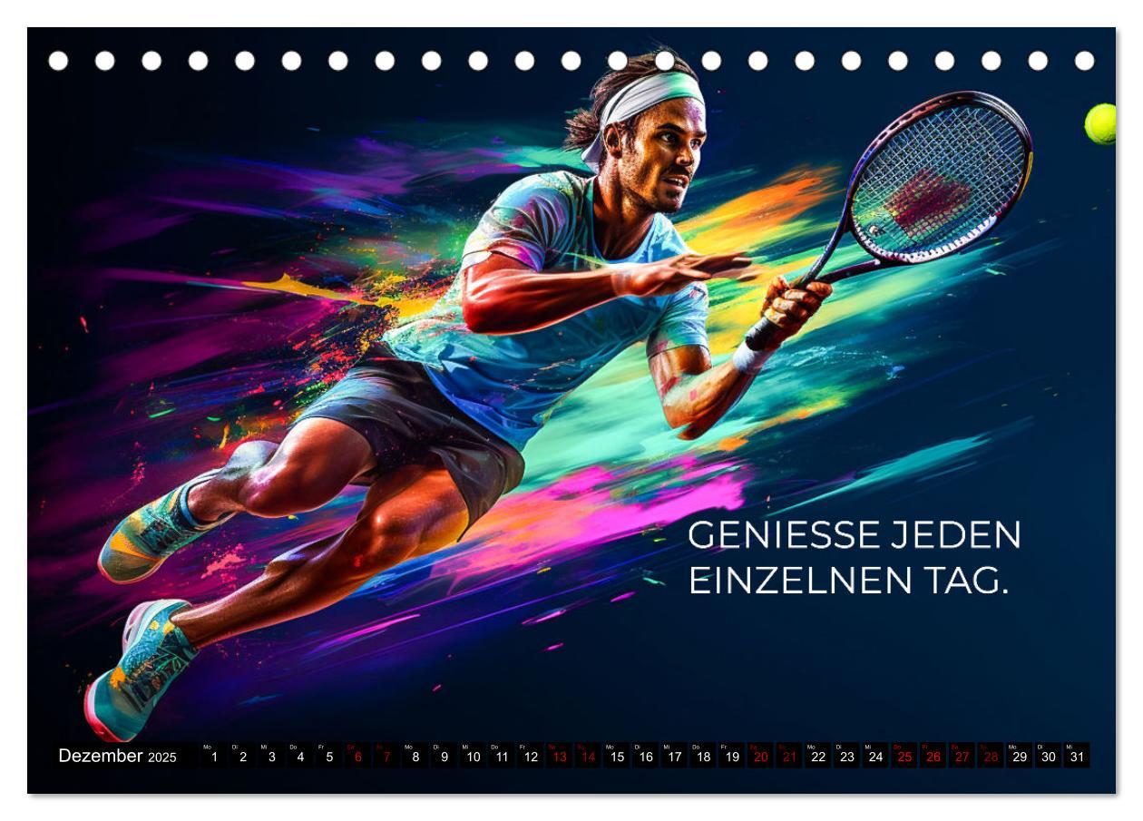 Bild: 9783383874307 | Tennis und Motivation (Tischkalender 2025 DIN A5 quer), CALVENDO...