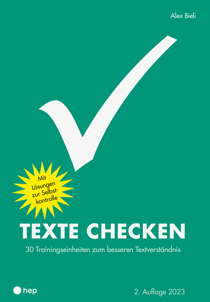 Cover: 9783035522822 | Texte checken | 30 Trainingseinheiten zum besseren Textverständnis