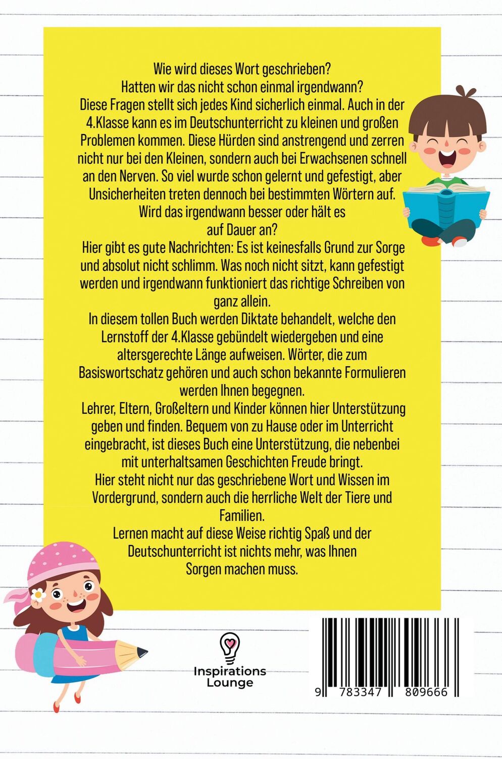 Rückseite: 9783347809666 | Diktate 4. Klasse! Übungsheft für gute Schulnoten! | Lounge | Buch