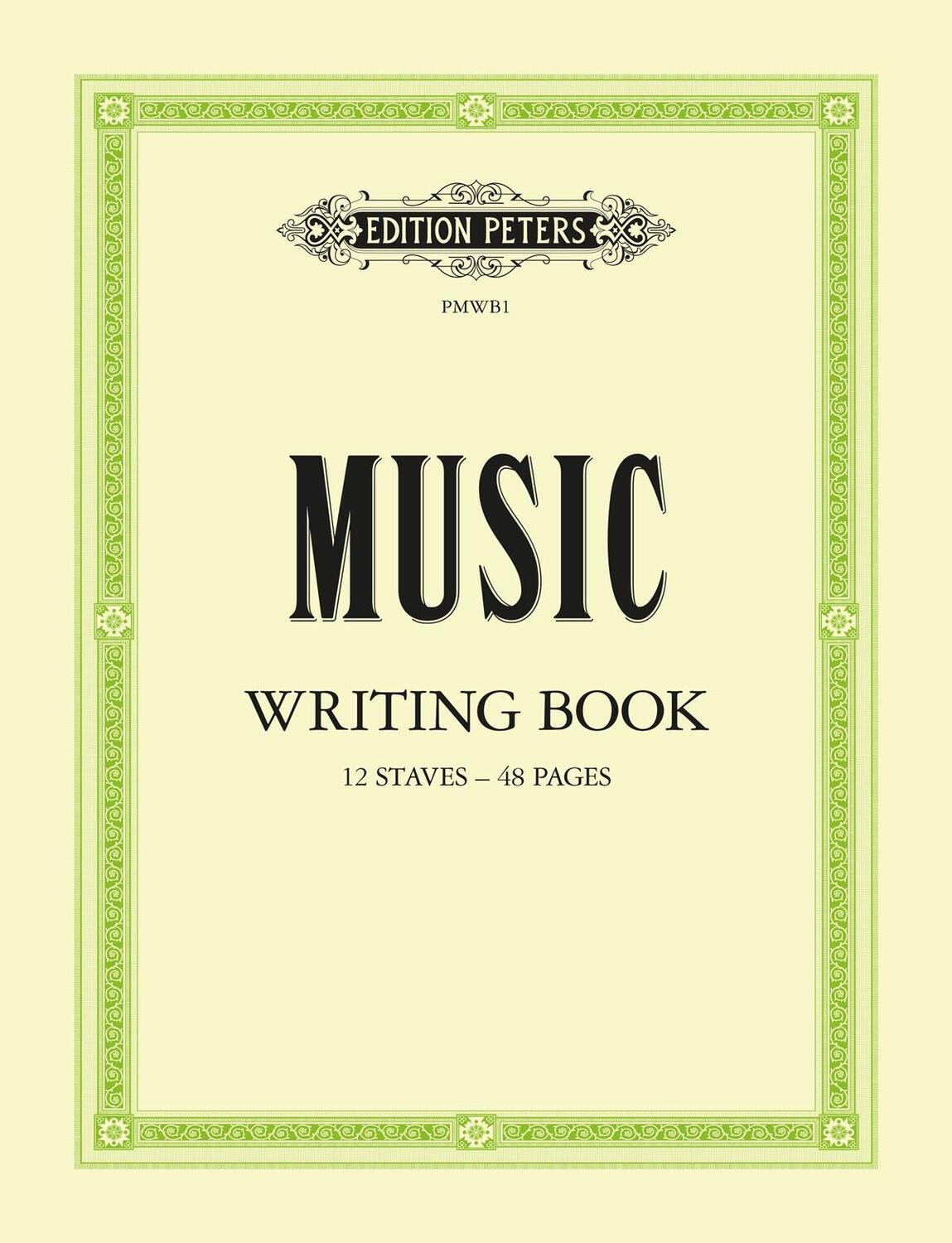 Cover: 9790300755977 | Peters Music Writing Book | 12 Notensysteme pro Seite | Edition Peters