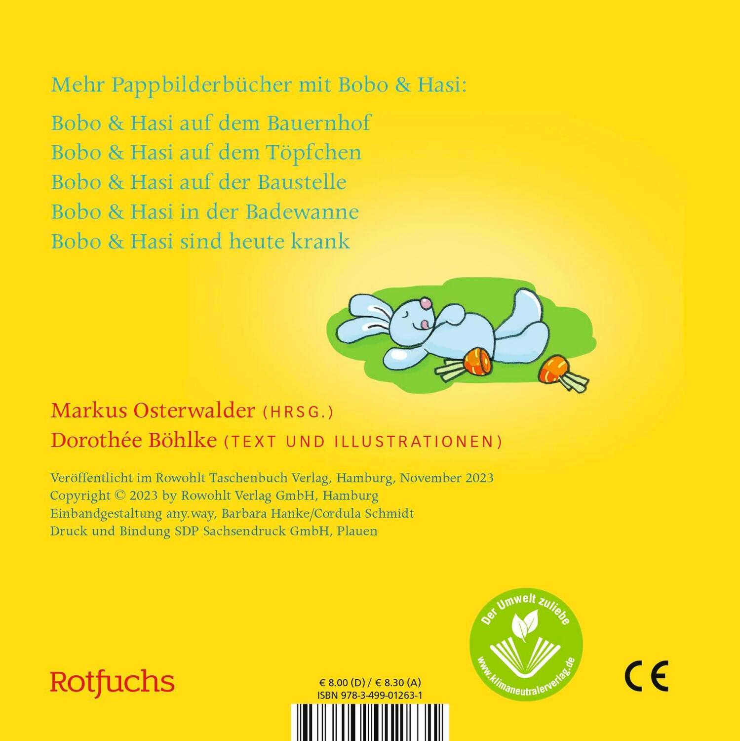 Rückseite: 9783757100568 | Bobo &amp; Hasi zählen bis 3 | Dorothée Böhlke | Buch | 16 S. | Deutsch