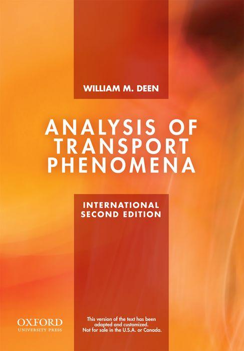 Cover: 9780199740253 | Analysis of Transport Phenomena | William M. Deen | Taschenbuch | 2012