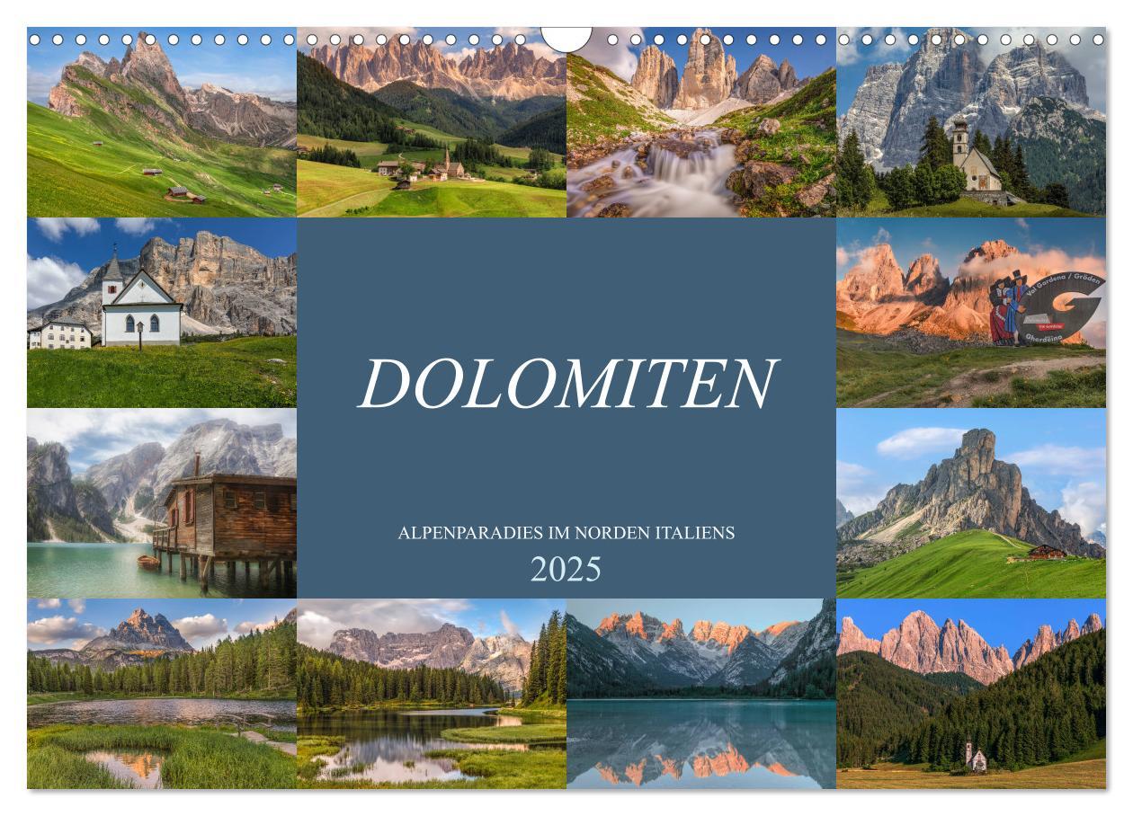 Cover: 9783435310937 | Dolomiten, Alpenparadies im Norden Italiens (Wandkalender 2025 DIN...