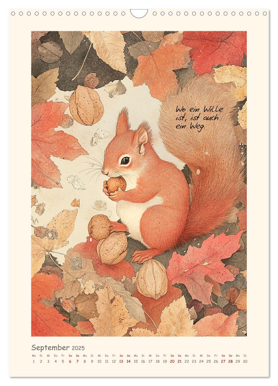 Bild: 9783457201121 | Liebenswerte Tierillustrationen (Wandkalender 2025 DIN A3 hoch),...