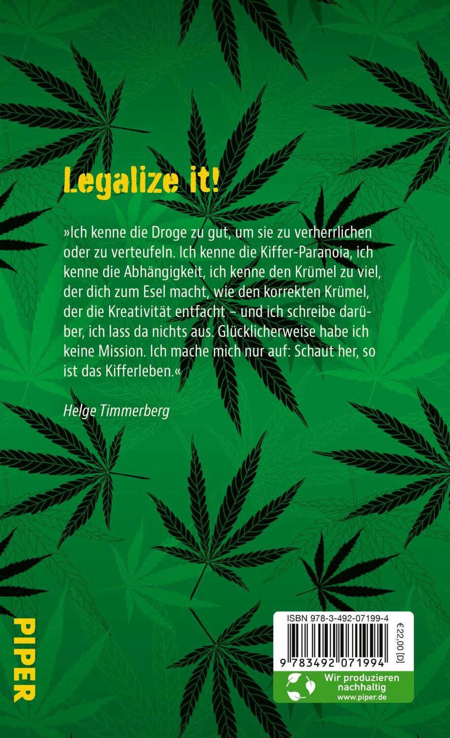 Rückseite: 9783492071994 | Joint Adventure | Eine Reise in die Welt des Cannabis | Timmerberg