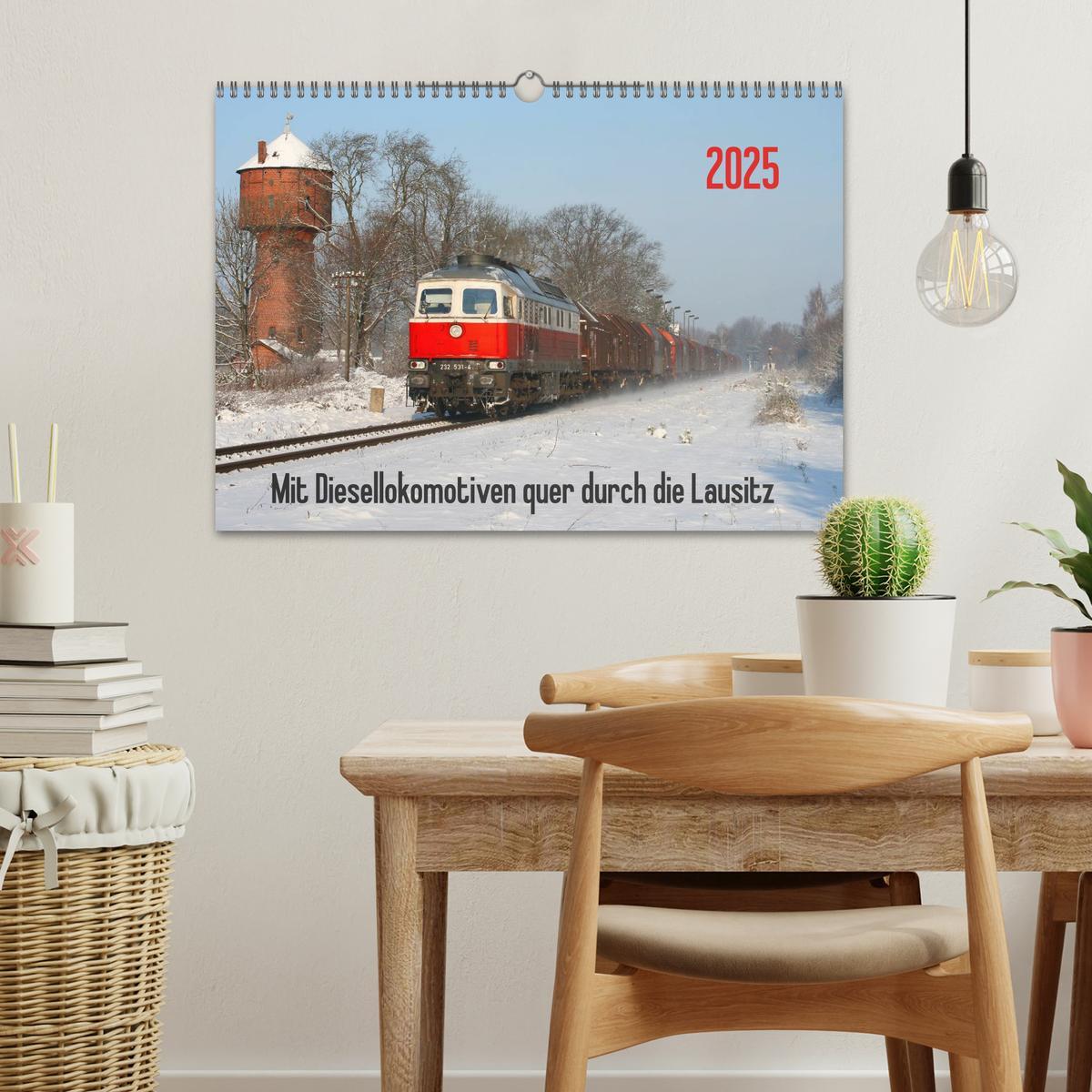 Bild: 9783435624485 | Mit Diesellokomotiven quer durch die Lausitz - 2025 (Wandkalender...