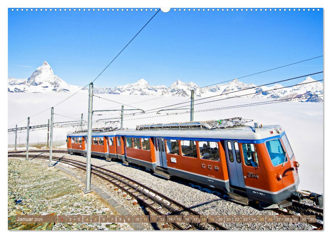 Bild: 9783457140505 | Im Zug durch Schweizer Berge (hochwertiger Premium Wandkalender...