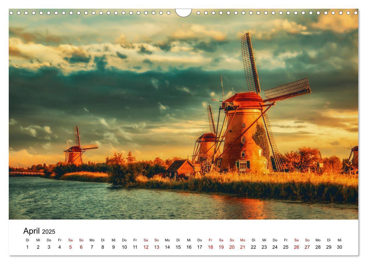 Bild: 9783435454952 | Märchenhafte Windmühlen (Wandkalender 2025 DIN A3 quer), CALVENDO...