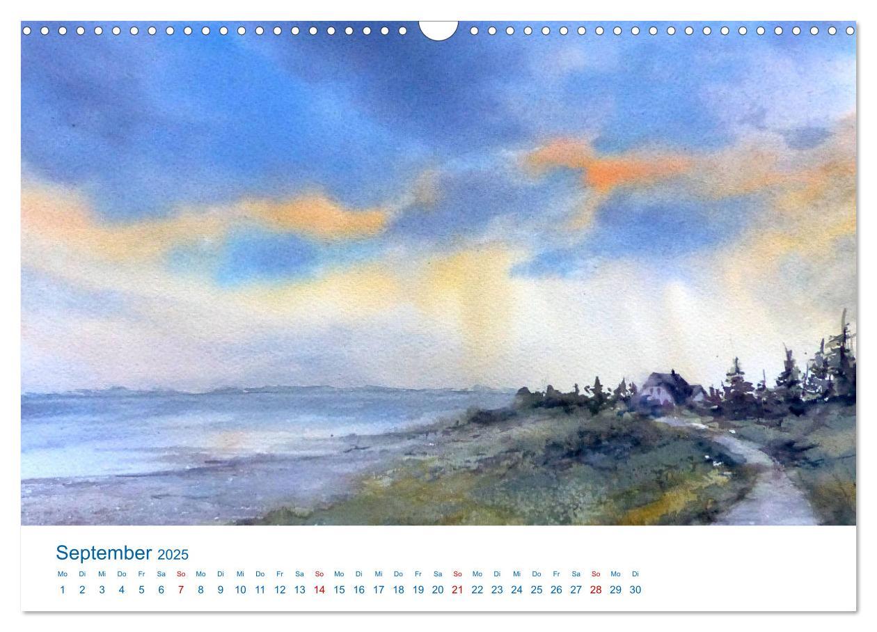 Bild: 9783457146668 | Föhr - Aquarelle (Wandkalender 2025 DIN A3 quer), CALVENDO...