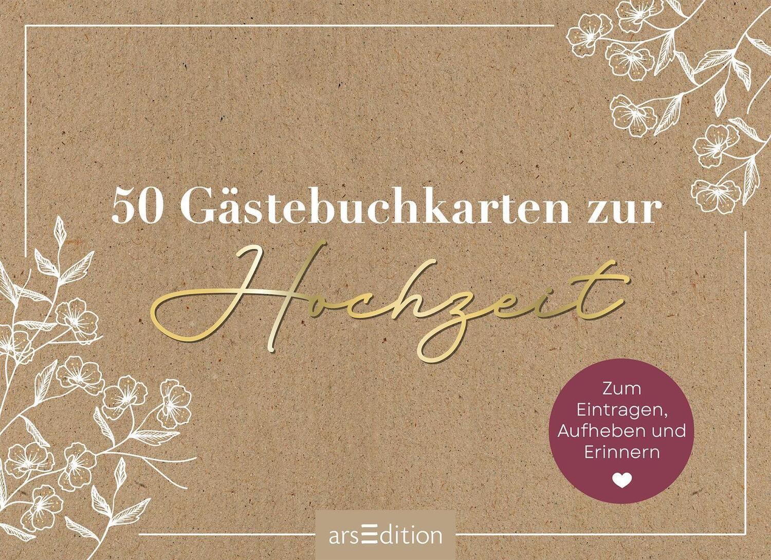 Bild: 4014489131045 | 50 Gästebuchkarten zur Hochzeit | Zum Eintragen, Aufheben und Erinnern