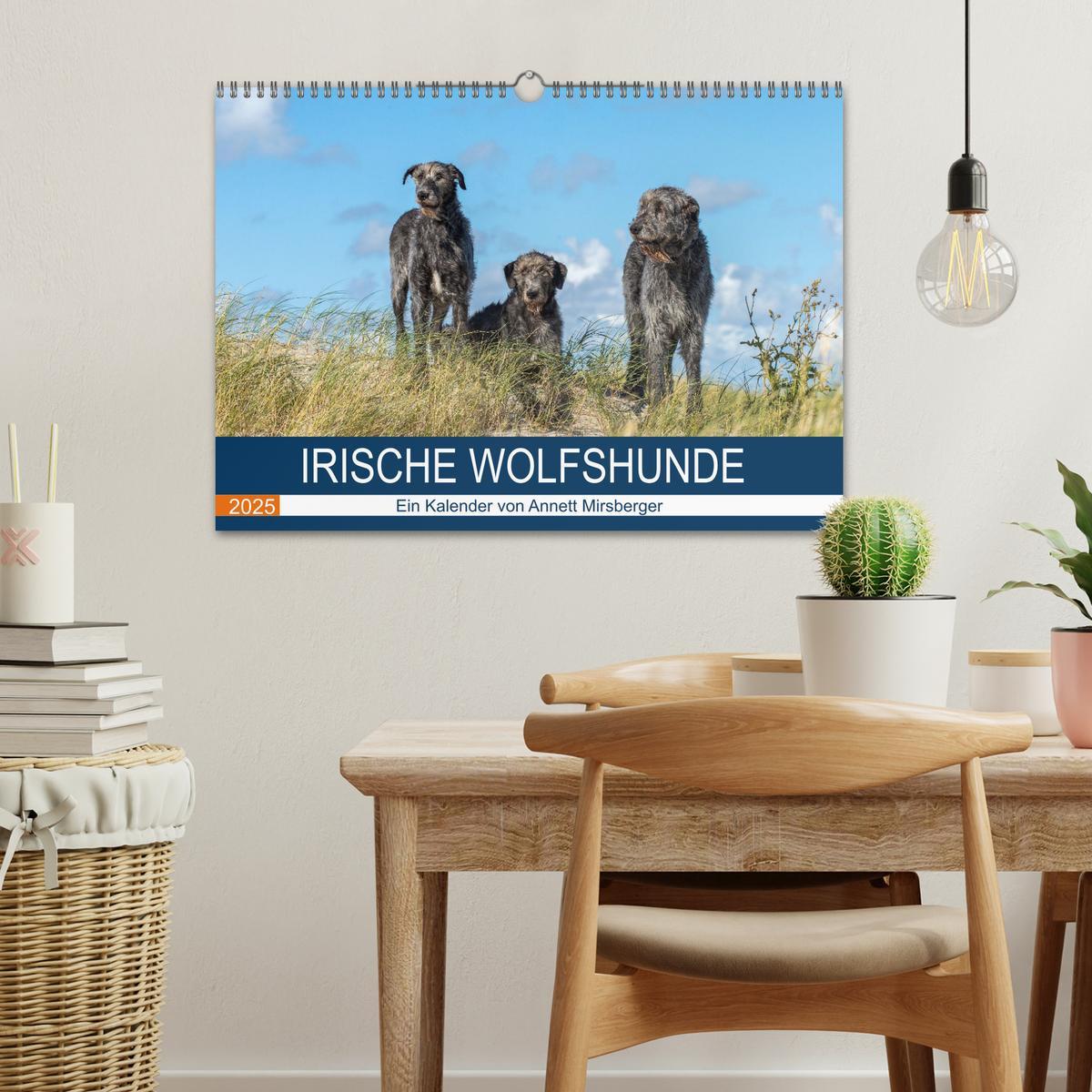 Bild: 9783435425181 | Irische Wolfshunde (Wandkalender 2025 DIN A3 quer), CALVENDO...