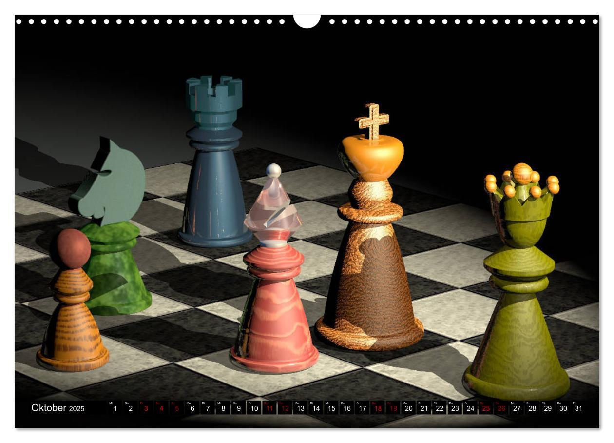 Bild: 9783435398218 | SCHACH - Spiel der Könige (Wandkalender 2025 DIN A3 quer), CALVENDO...