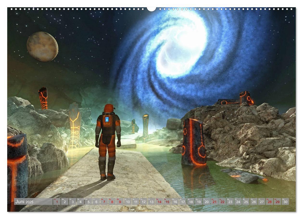 Bild: 9783435157068 | Science Fiction Visionen (Wandkalender 2025 DIN A2 quer), CALVENDO...