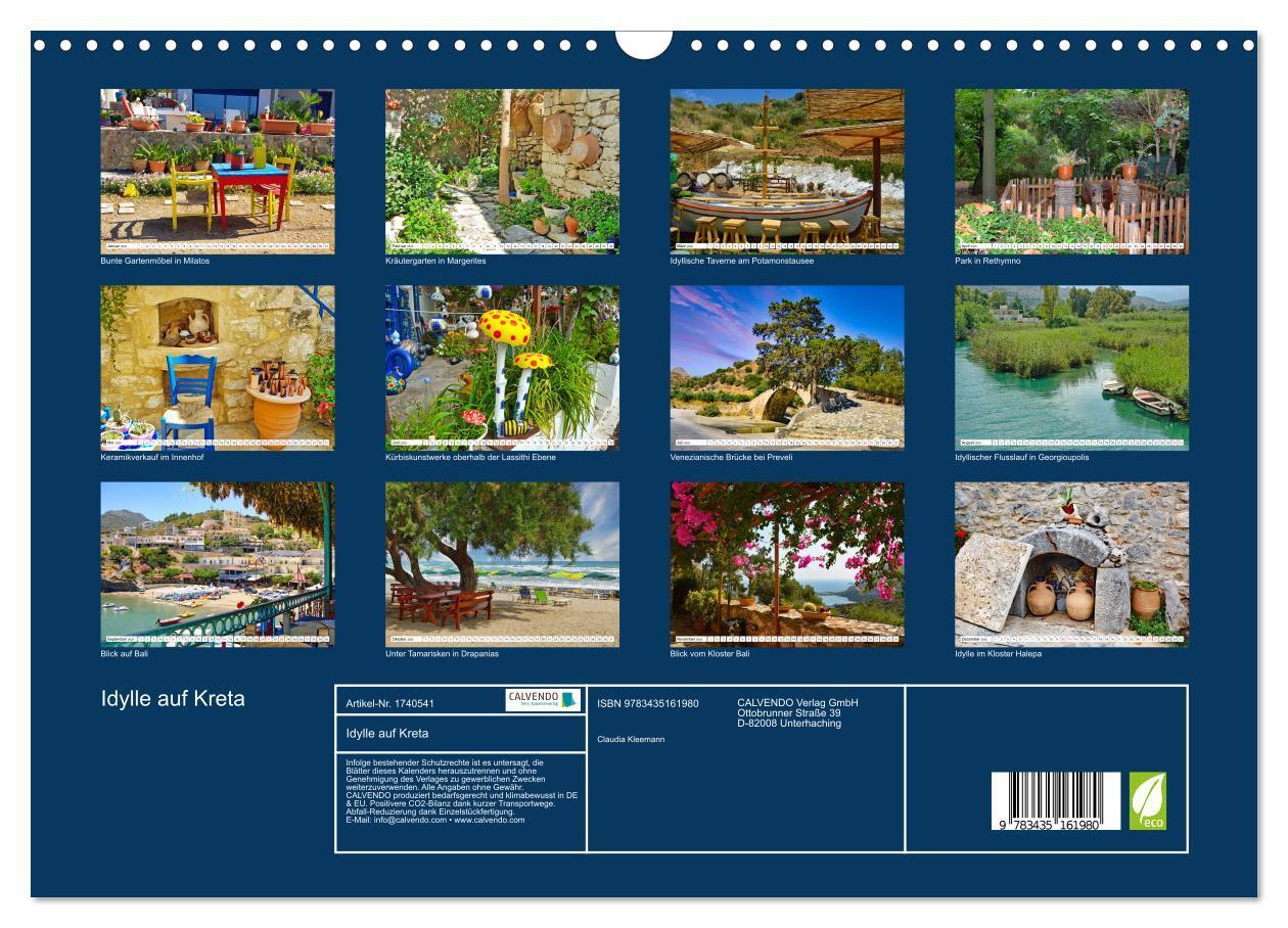 Bild: 9783435161980 | Idylle auf Kreta (Wandkalender 2025 DIN A3 quer), CALVENDO...