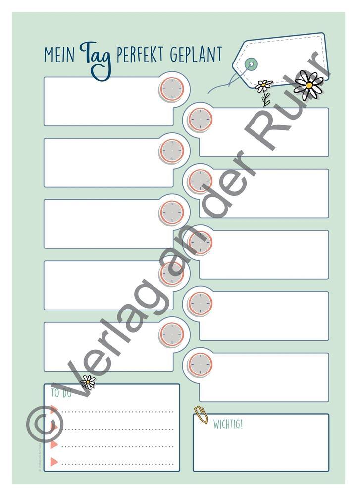 Bild: 9783834642868 | Mein Tag perfekt geplant | Ein A4-Abreißblock | Ruhr | Stück | Deutsch