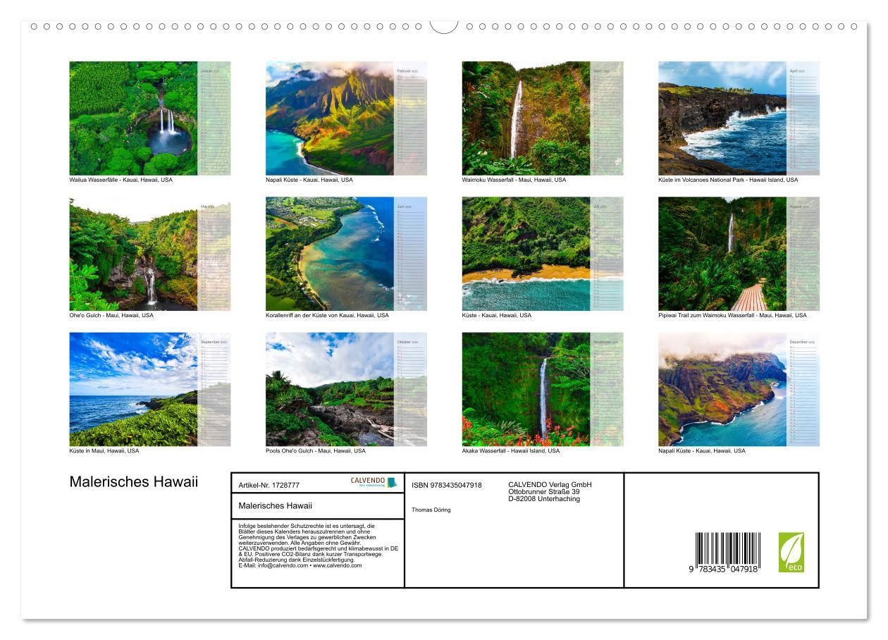 Bild: 9783435047918 | Malerisches Hawaii (Wandkalender 2025 DIN A2 quer), CALVENDO...