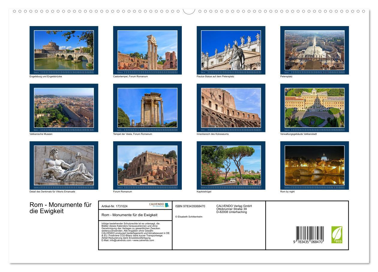 Bild: 9783435068470 | Rom - Monumente für die Ewigkeit (Wandkalender 2025 DIN A2 quer),...