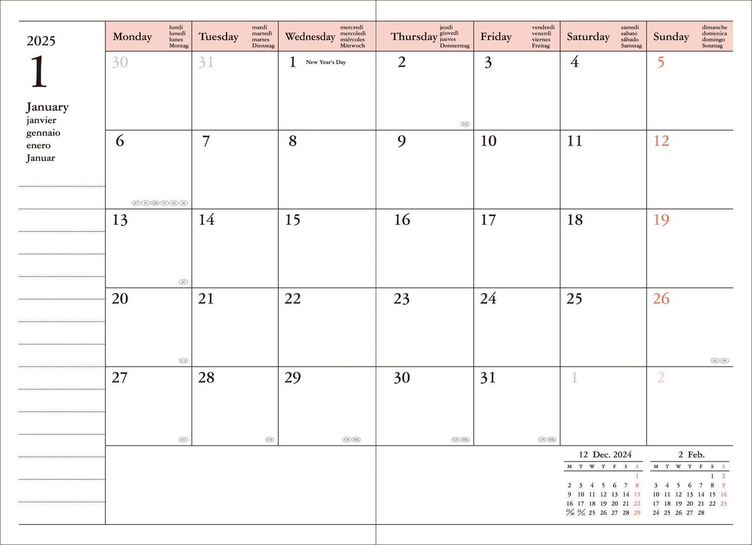 Bild: 4550045127553 | MARK'S 2024/2025 Taschenkalender A6 vertikal, COLORS // Orange | Inc.