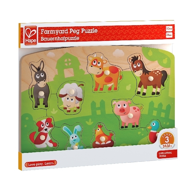 Cover: 6943478018907 | Hape Bauernhofpuzzle (Kinderpuzzle) | Spiel | In Spielebox | E1408