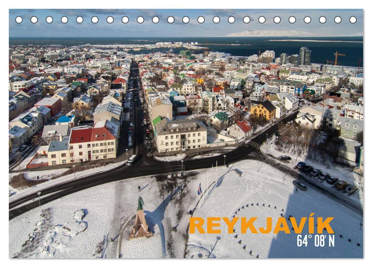 Cover: 9783435776450 | Reykjavìk 64° 08' N (Tischkalender 2025 DIN A5 quer), CALVENDO...