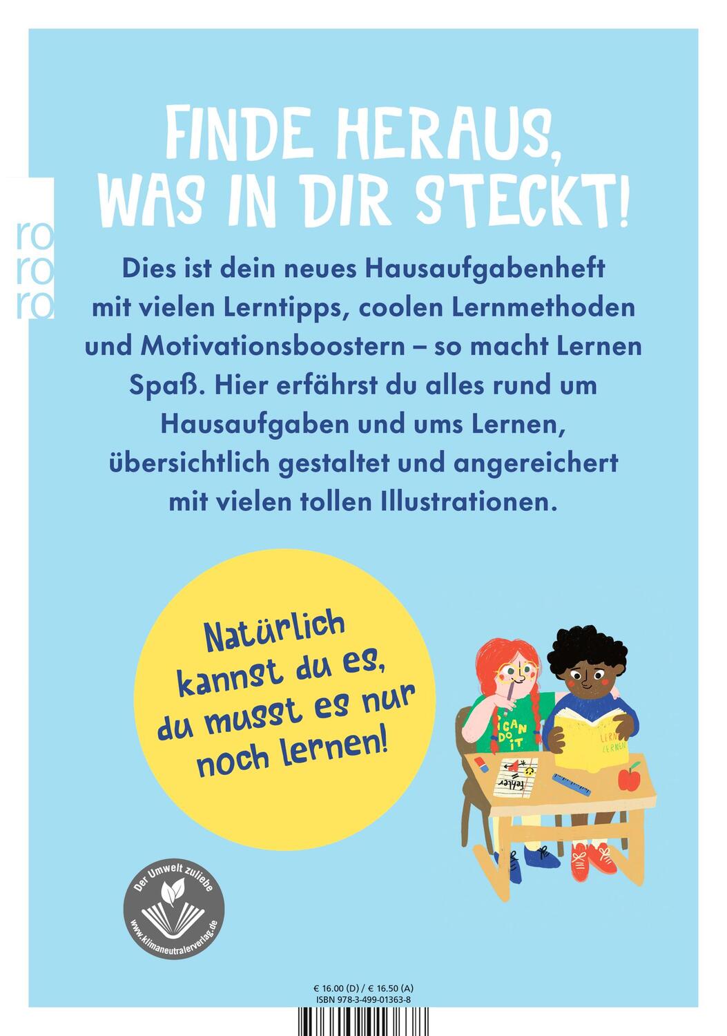 Rückseite: 9783499013638 | Mein Lerntagebuch | Caroline von St. Ange | Taschenbuch | 160 S.