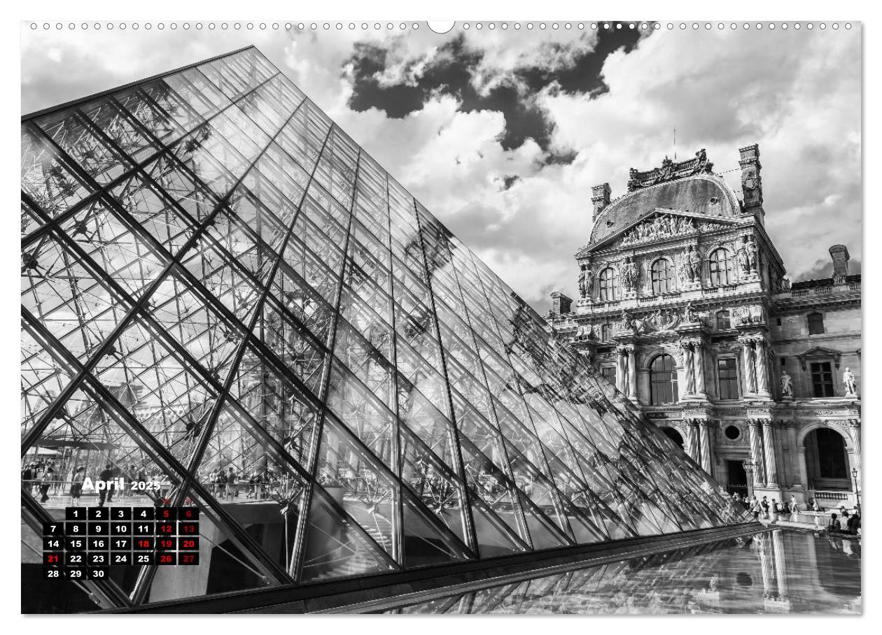 Bild: 9783435366866 | Paris-Impressionen in Schwarz-Weiß (Wandkalender 2025 DIN A2 quer),...