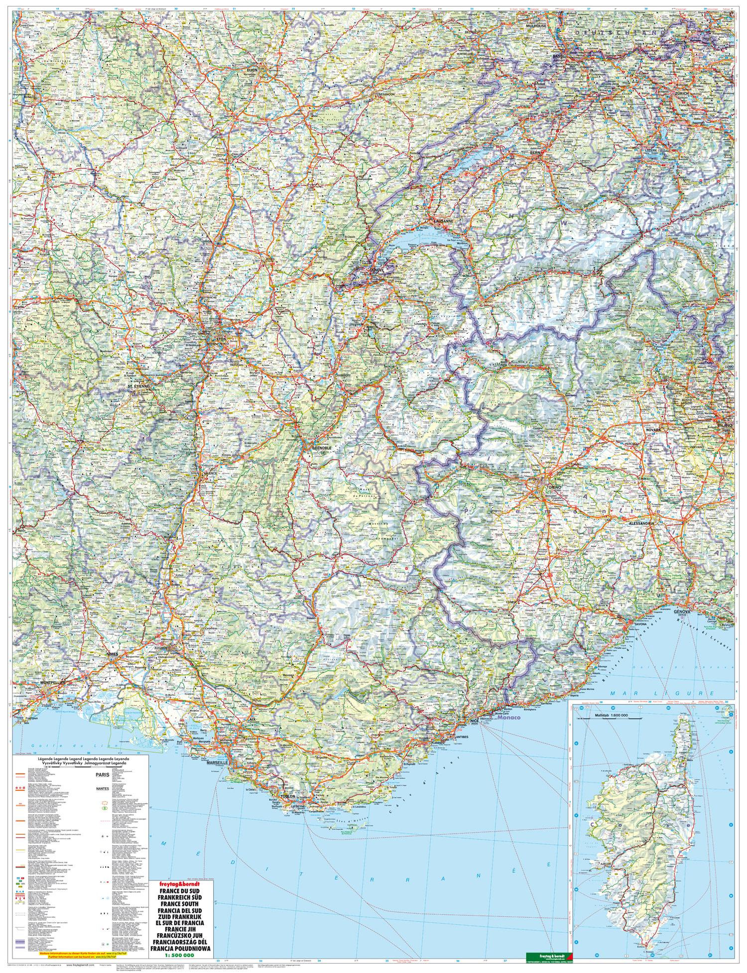 Bild: 9783707905816 | Frankreich Süd / France South 1 : 500 000. Autokarte, Straßenkarte