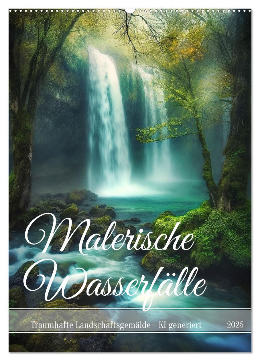 Cover: 9783435856916 | Malerische Wasserfälle (Wandkalender 2025 DIN A2 hoch), CALVENDO...