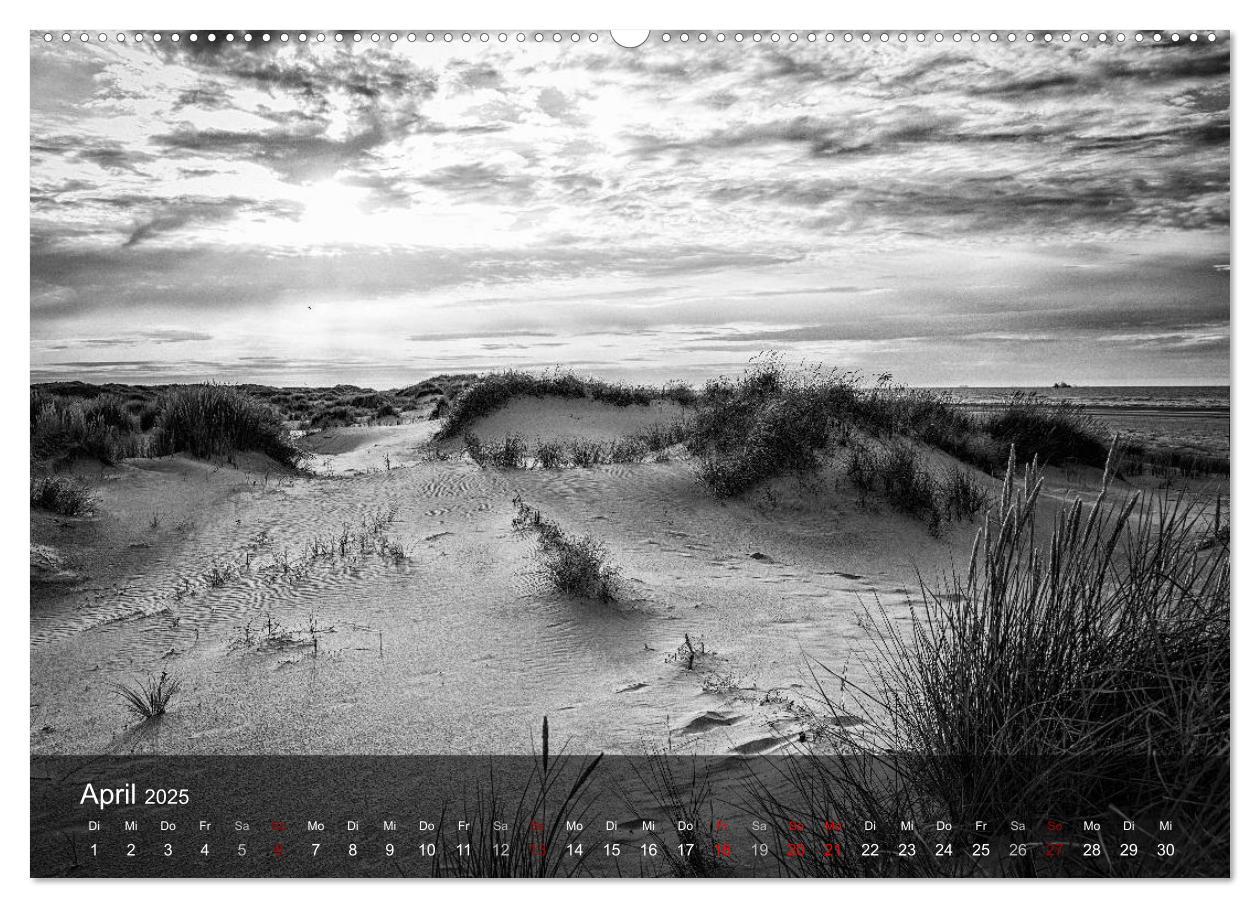 Bild: 9783435370528 | Wangerooge Noir (Wandkalender 2025 DIN A2 quer), CALVENDO...