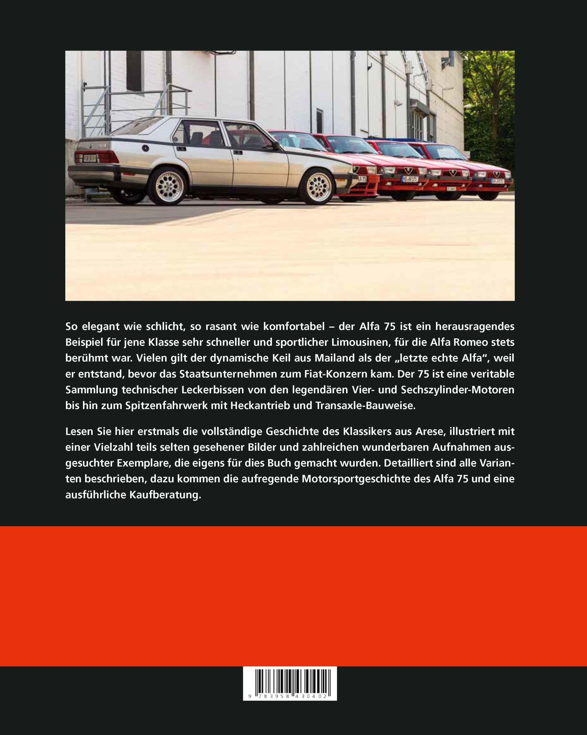 Rückseite: 9783958430402 | Alfa Romeo 75 | Umberto Di Paolo | Buch | 208 S. | Deutsch | 2015