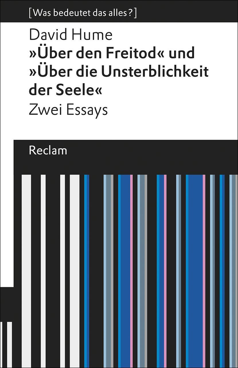 Cover: 9783150194713 | »Über den Freitod« und »Über die Unsterblichkeit der Seele« | Hume