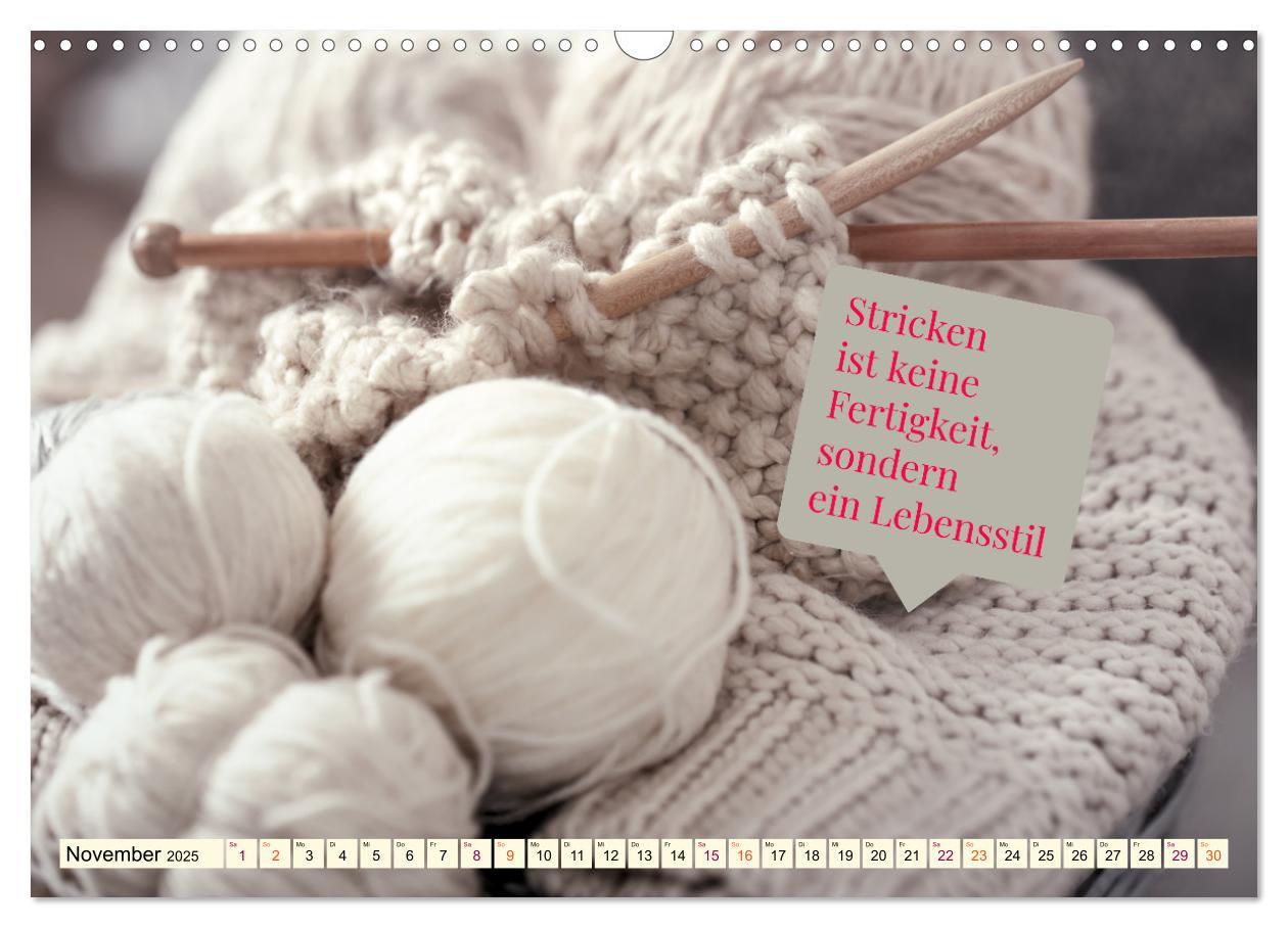 Bild: 9783383933066 | WOLLE Stricken ist eine Passion (Wandkalender 2025 DIN A3 quer),...