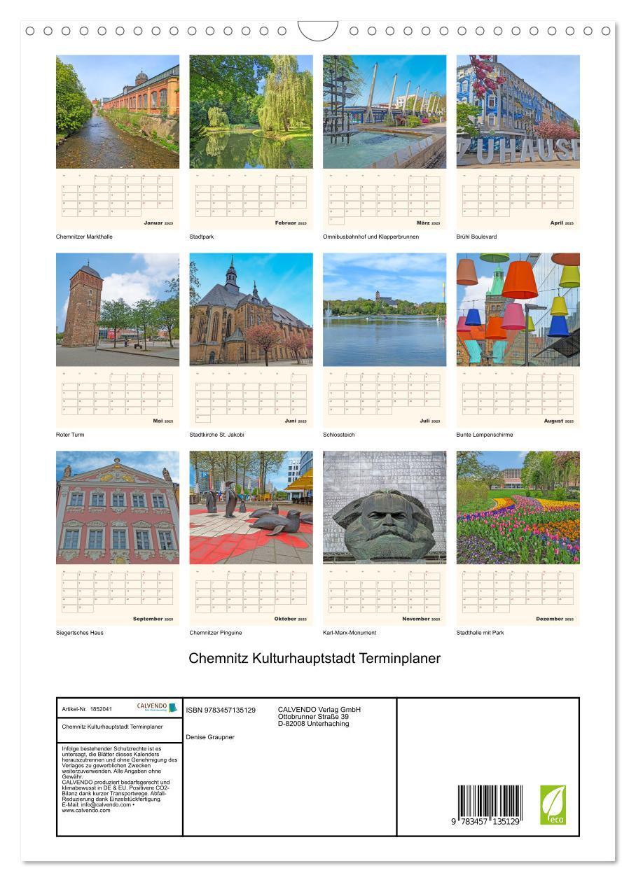 Bild: 9783457135129 | Chemnitz Kulturhauptstadt Terminplaner (Wandkalender 2025 DIN A3...