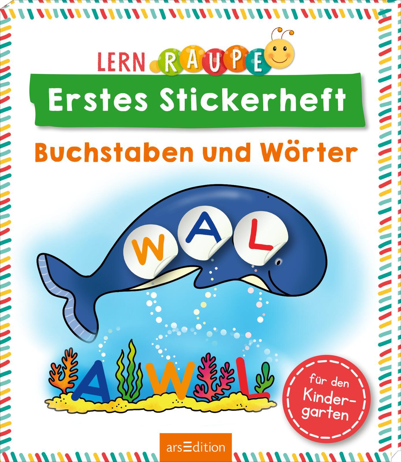 Cover: 9783845851600 | Lernraupe - Erstes Stickerheft - Buchstaben und Wörter | Beurenmeister