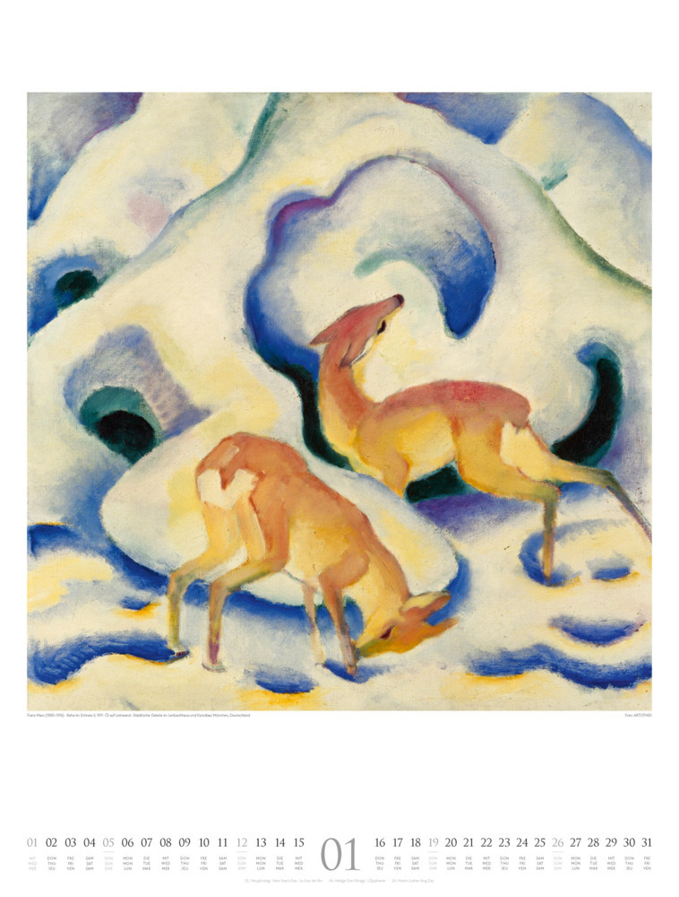 Bild: 9783838425672 | Franz Marc - Lebendige Farbe Kalender 2025 | Franz Marc (u. a.) | 2025