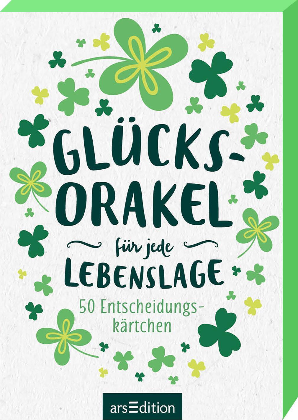 Cover: 9783845854519 | Glücksorakel für jede Lebenslage | 50 Entscheidungskärtchen | Buch