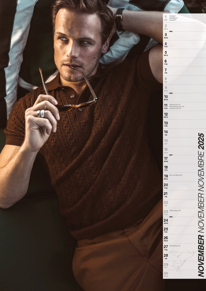 Bild: 9798893610468 | Sam Heughan Kalender 2025 | Der Star aus Outlander | Kalender | 14 S.