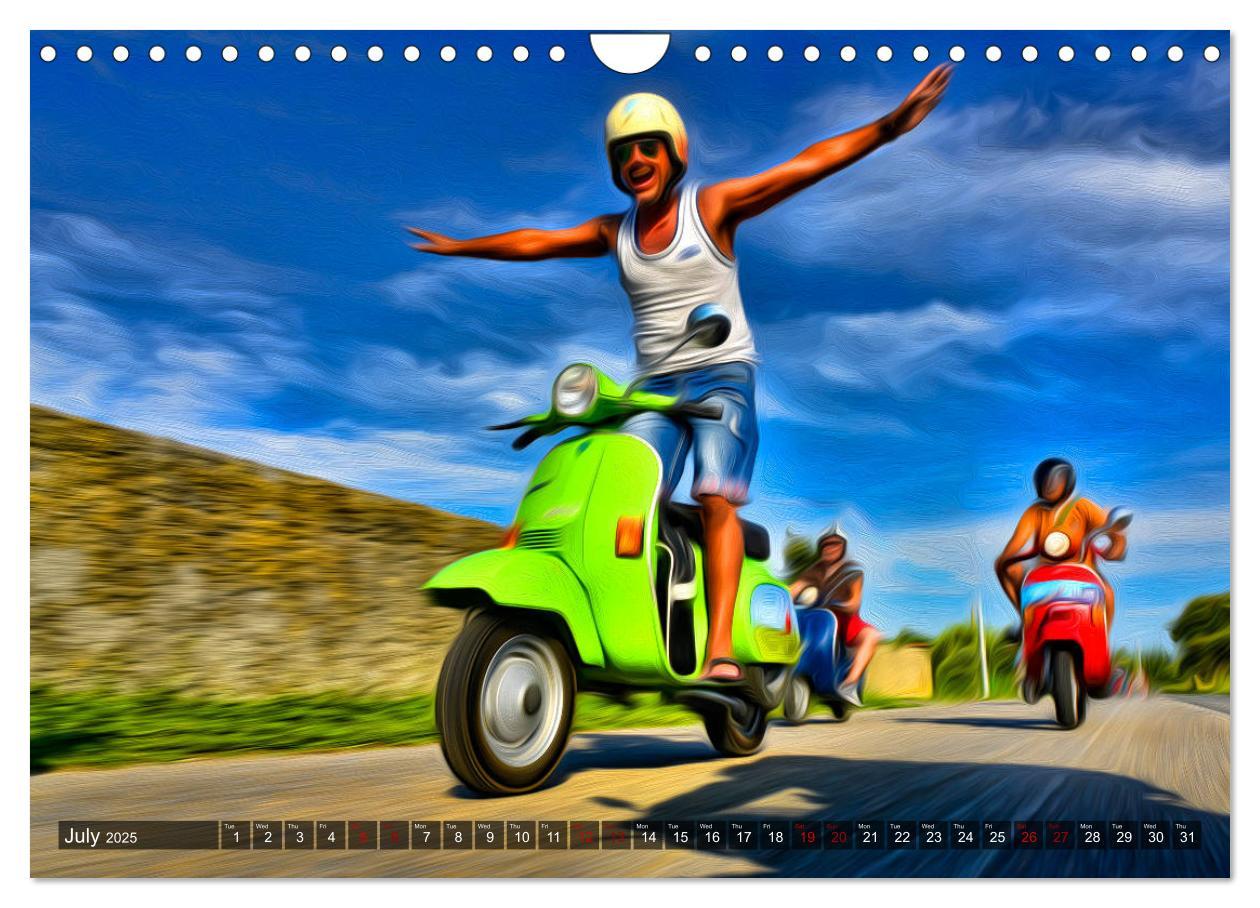 Bild: 9781325949236 | Low-angle shots of scooters (Wall Calendar 2025 DIN A4 landscape),...