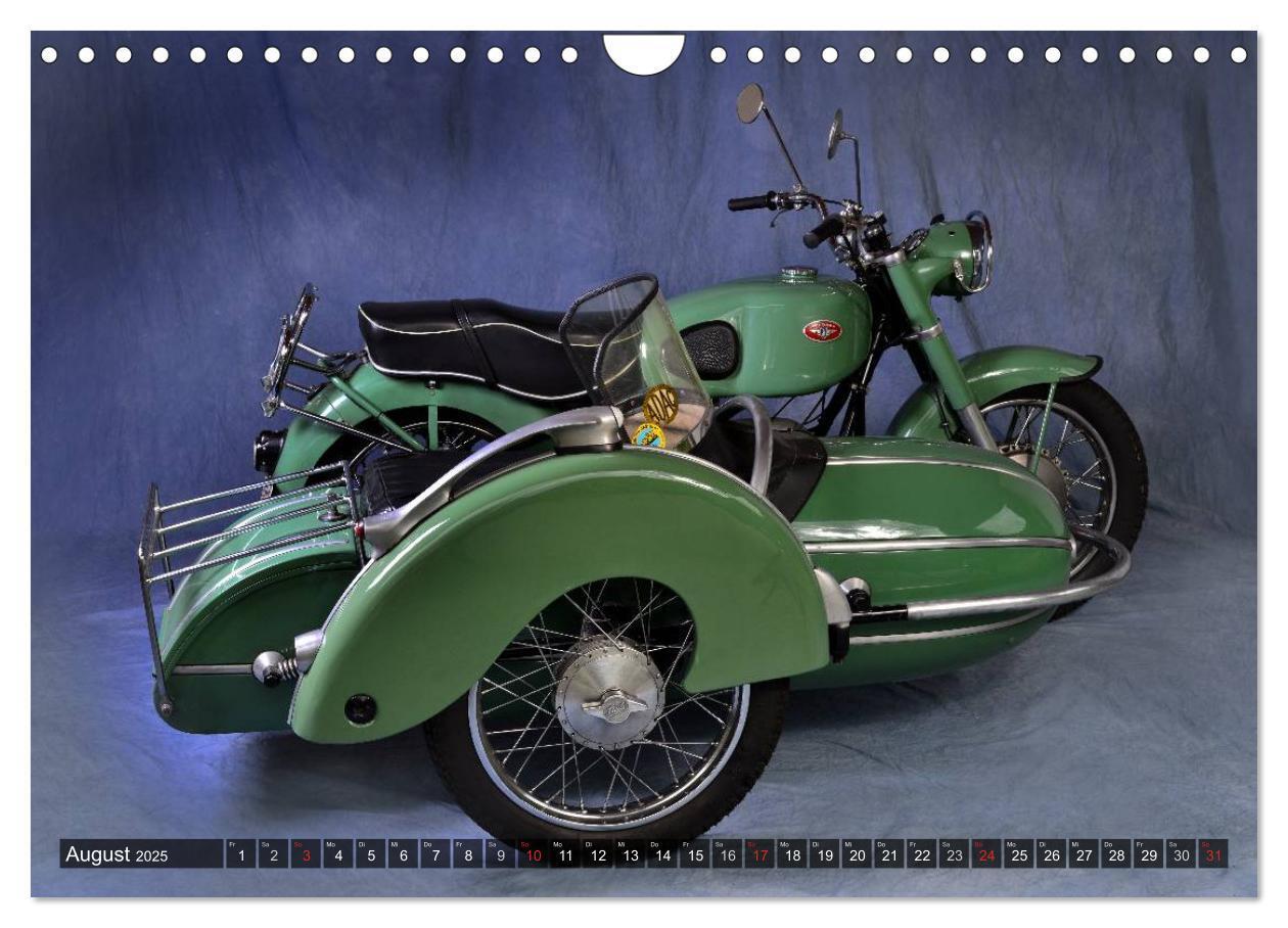 Bild: 9783435685943 | Deutsche Motorrad Oldtimer (Wandkalender 2025 DIN A4 quer),...