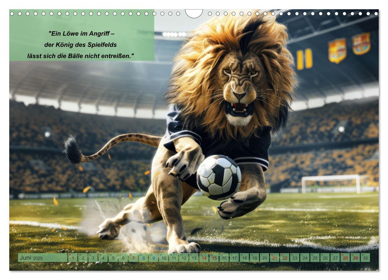 Bild: 9783457152713 | Der tierisch lustige Fußballkalender (Wandkalender 2025 DIN A3...